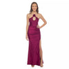 Prom Dresses Long Formal Fitted Slit Evening Prom Dress Berry