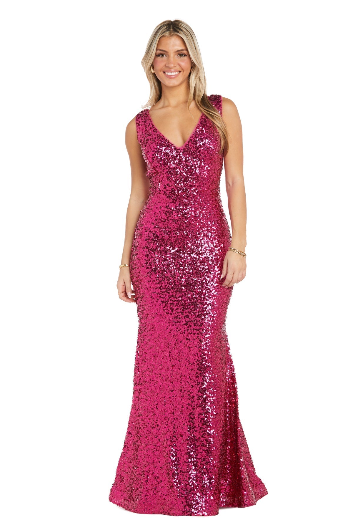 Formal Dresses Long Sequin Evening Gown Formal Dress Fuchsia