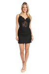 Cocktail Dresses Short Ruched Lace Cocktail Dress Black