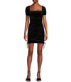 Cocktail Dresses Short Glitter Velvet Fitted Mini Cocktail Dress Black