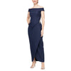 Formal Dresses Long Formal Cascade Ruffle Evening Dress Navy