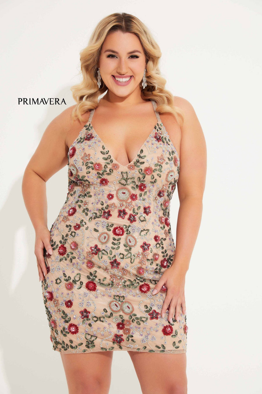 Plus Size Dresses Plus Size Short Fitted Floral Cocktail Dress Vintage Rose