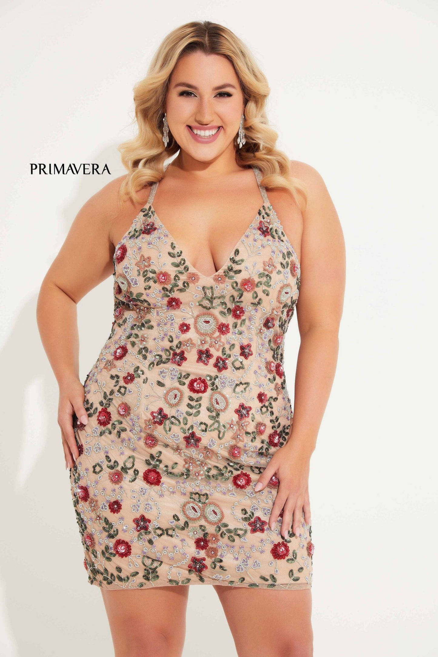Plus Size Dresses Plus Size Short Fitted Floral Cocktail Dress Vintage Rose
