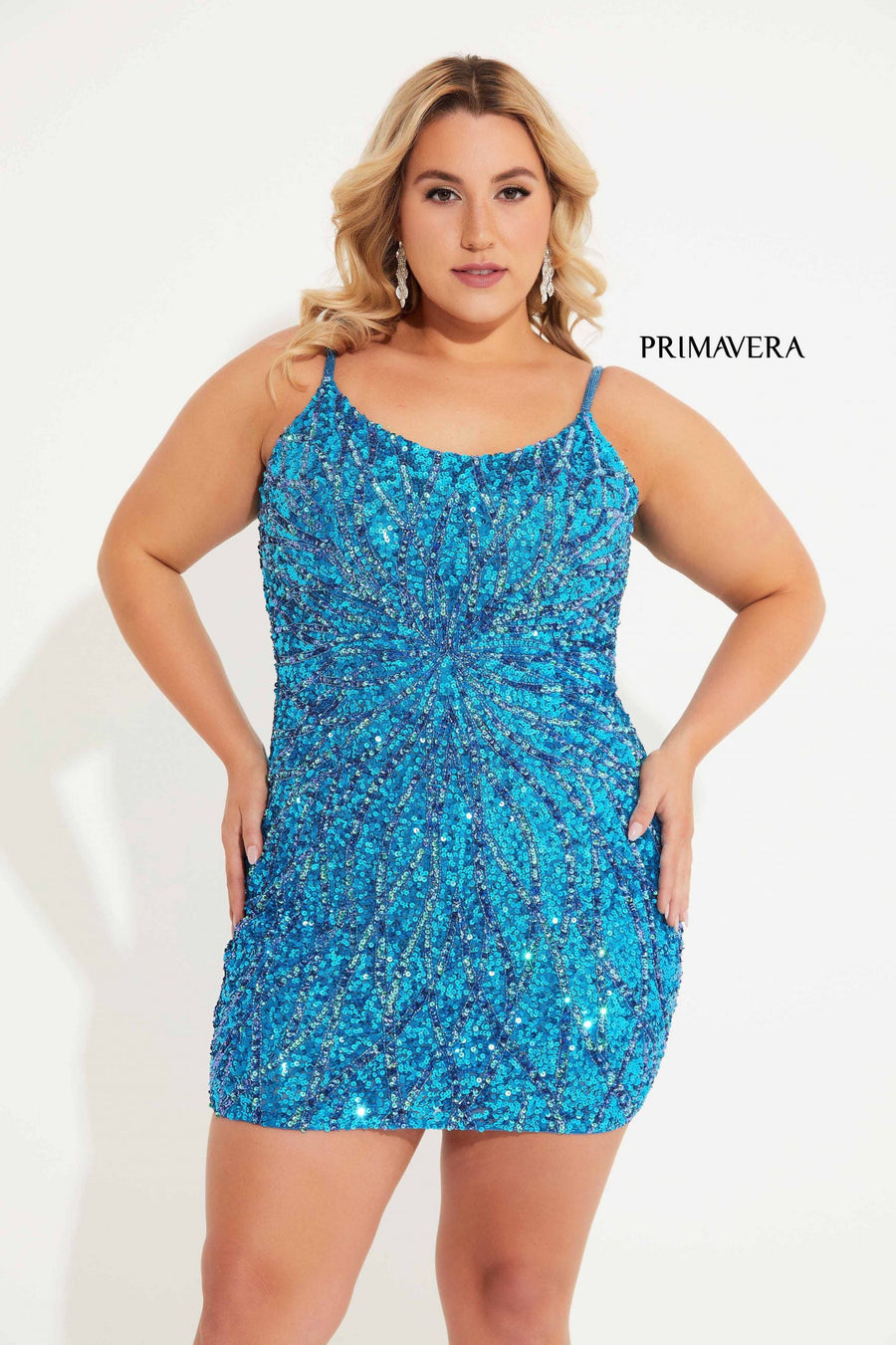 Plus Size Dresses Homecoming Short Cocktail Fitted Sequin Dress Peacock