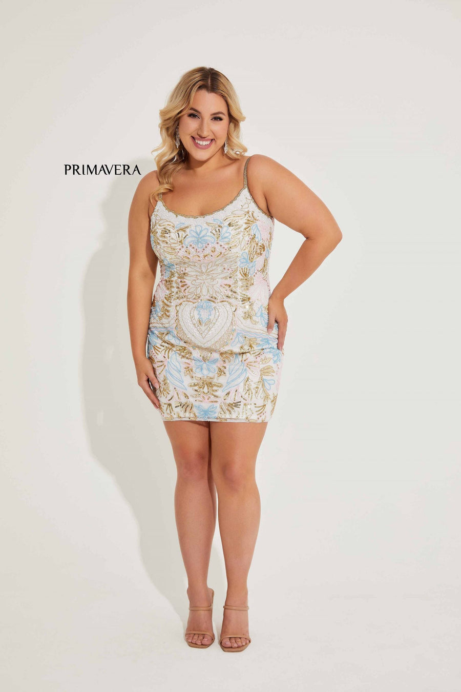 Plus Size Dresses Plus Size Short Fitted Homecoming Dress Ivory