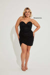 Plus Size Dresses Plus Size Short Fitted Cocktail Dress Black