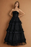 Prom Dresses Long Layered Formal Dress Prom Ball Gown Black