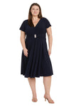 Plus Size Dresses Short Plus Size Mother of the Bride Knee Length Dress Navy