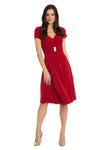 Mother of the Bride Dresses Short Cocktail Mother of the Bride Knee Length Dress Red