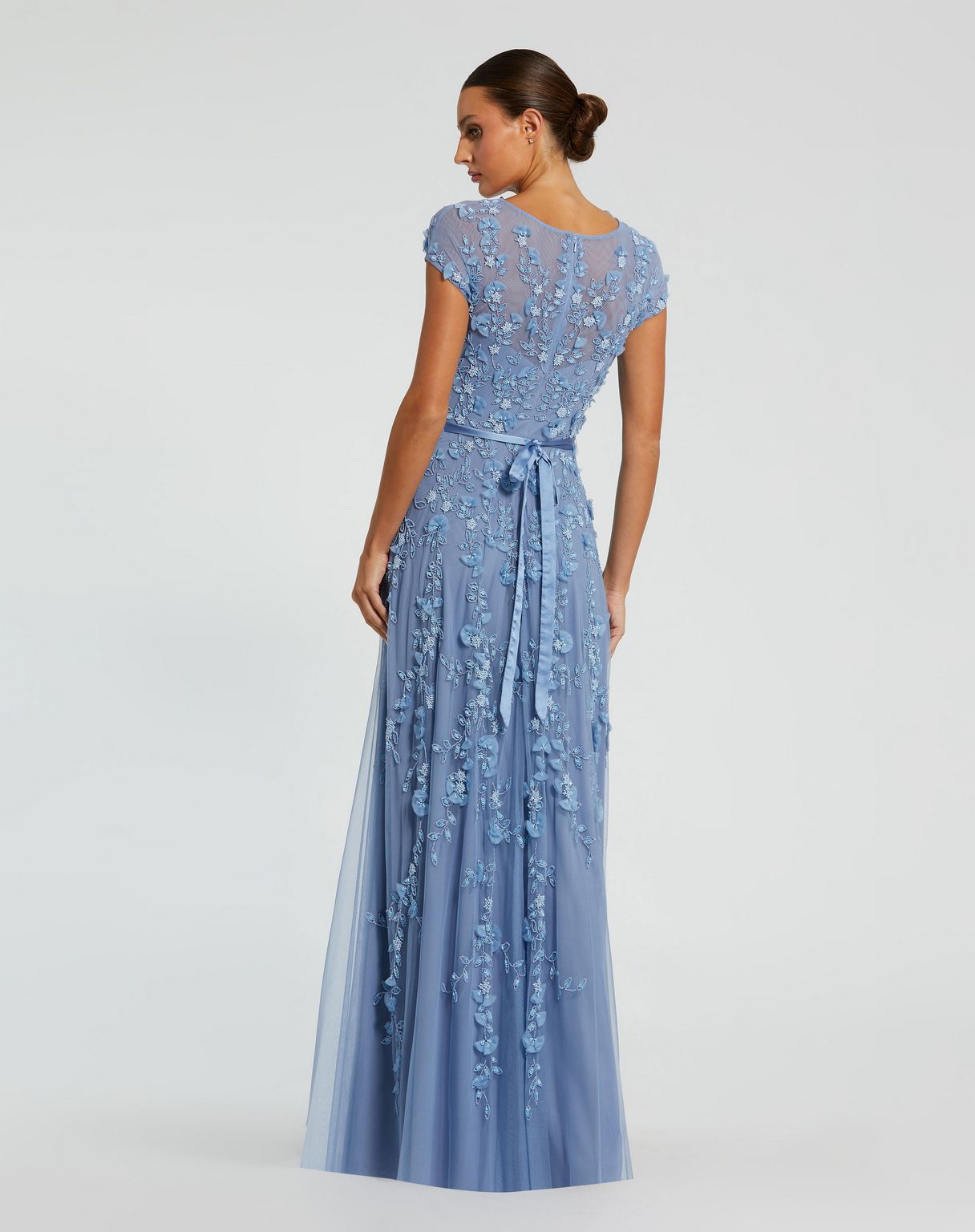 Formal Dresses A Line Floral Long Evening Formal Dress Sky Blue
