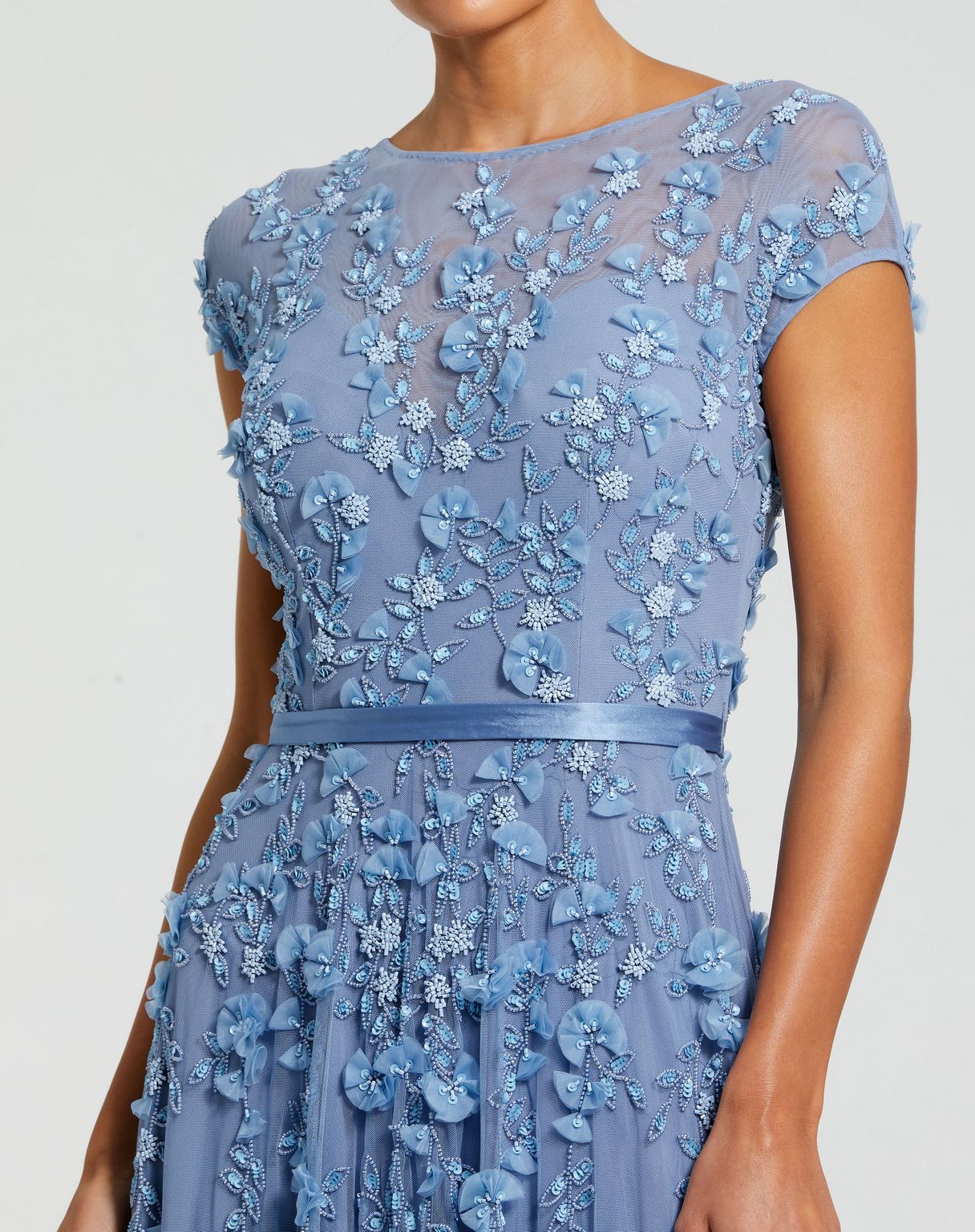 Formal Dresses A Line Floral Long Evening Formal Dress Sky Blue