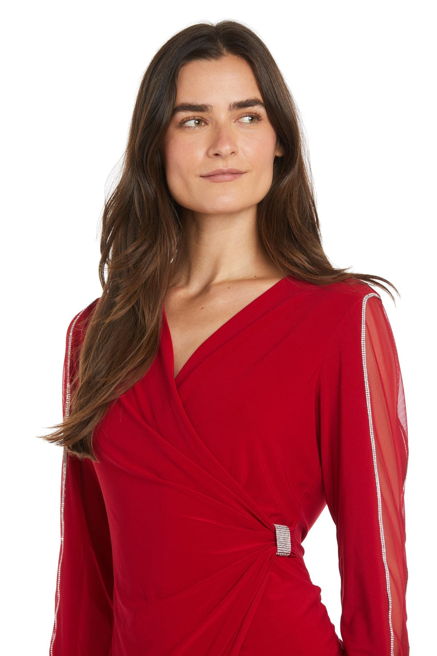 Cocktail Dresses Long Sleeve Fitted Petite Short Cocktail Dress Red