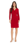 Cocktail Dresses Long Sleeve Fitted Petite Short Cocktail Dress Red