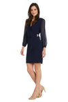 Mother of the Bride Dresses Cocktail Mother of the Bride Short Wrap Dress Navy