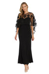 Mother of the Bride Dresses Long Formal Mother of the Bride Capelet Dress Black/Taupe