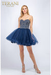 Cocktail Dresses Homecoming Short A Line Cocktail Dress Navy Blue
