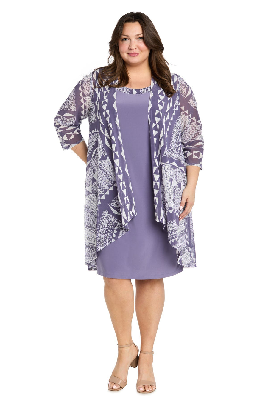 Plus Size Dresses Short Plus Size Jacket Dress Lavender