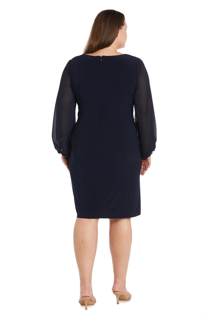 Plus Size Dresses Short Fitted Cocktail Plus Size Mother of the Bride Dress Navy