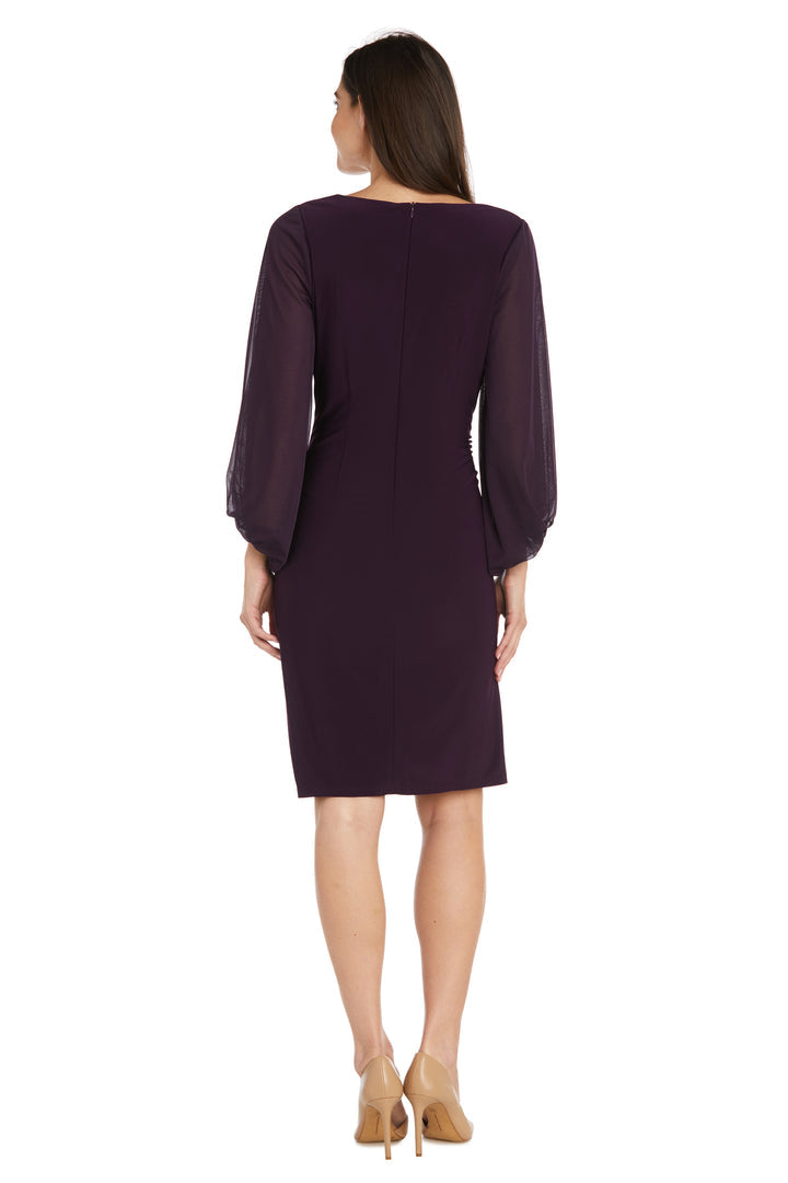 Mother of the Bride Dresses Short Fitted Cocktail Mother of the Bride Dress Plum