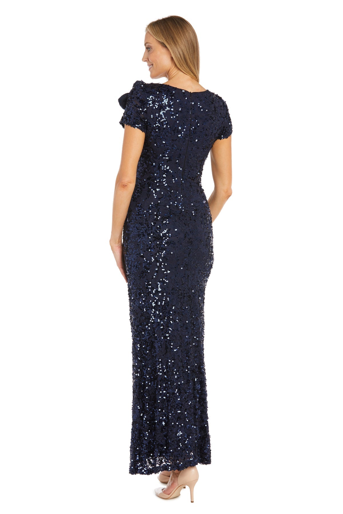 Mother of the Bride Dresses Long Formal Mother of the Bride Sequin Petite Dress Navy
