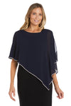 Mother of the Bride Dresses Mother of the Bride Rhinestone Trim Poncho Navy