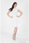 Cocktail Dresses Beaded Short A Line Mini Cocktail Dress Ivory