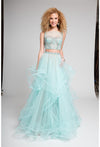 Prom Dresses Long A Line Two Piece Formal Prom Dress Aqua