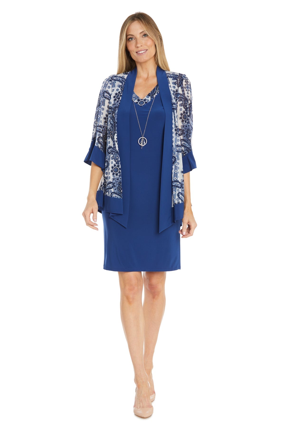 Mother of the Bride Dresses Short Mother of the Bride Jacket Print Dress Denim