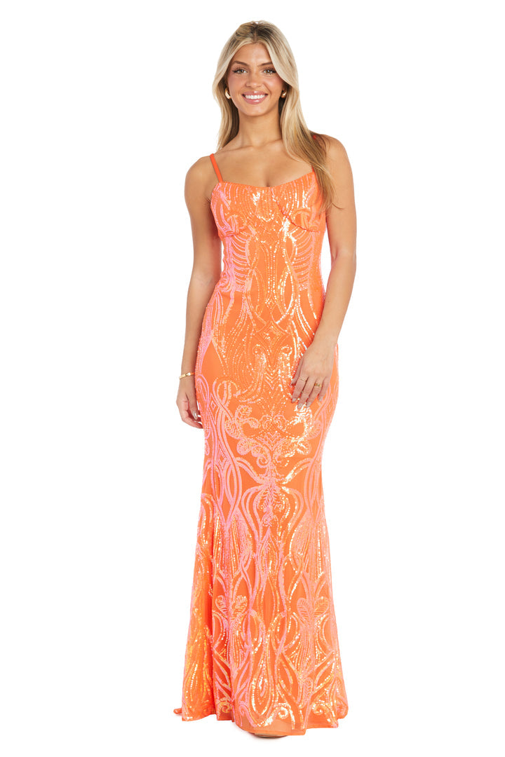 Formal Dresses Long Formal Sequin Fitted Prom Dress Orangina