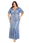 Plus Size Dresses Long Formal Plus Size Sequin Evening Dress Wedgewood