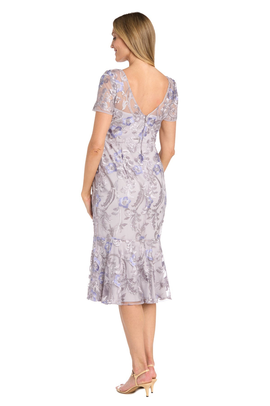 Cocktail Dresses Short Floral Midi Cocktail Dress Lavender