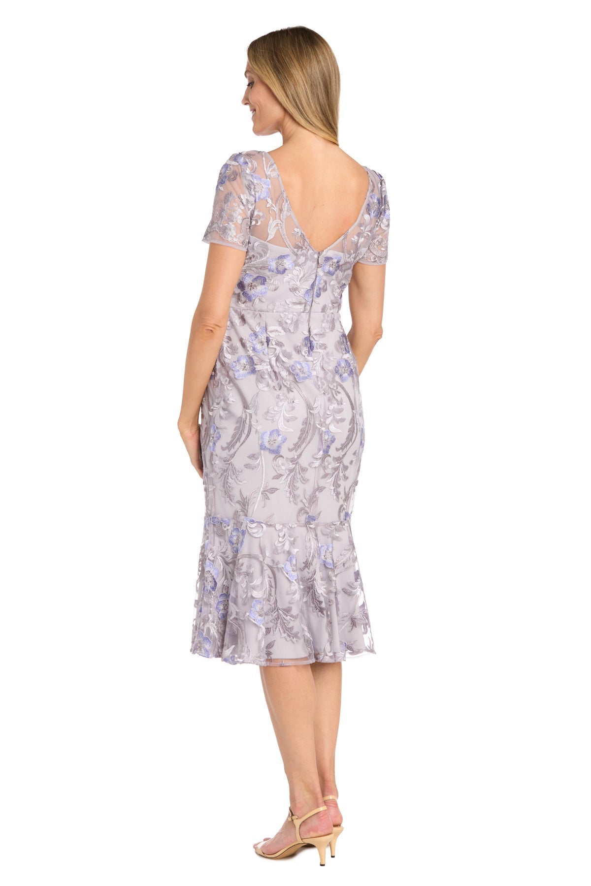 Cocktail Dresses Short Floral Midi Cocktail Dress Lavender