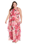 Plus Size Dresses Long Formal Printed Floral Plus Size Dress Peach/Coral