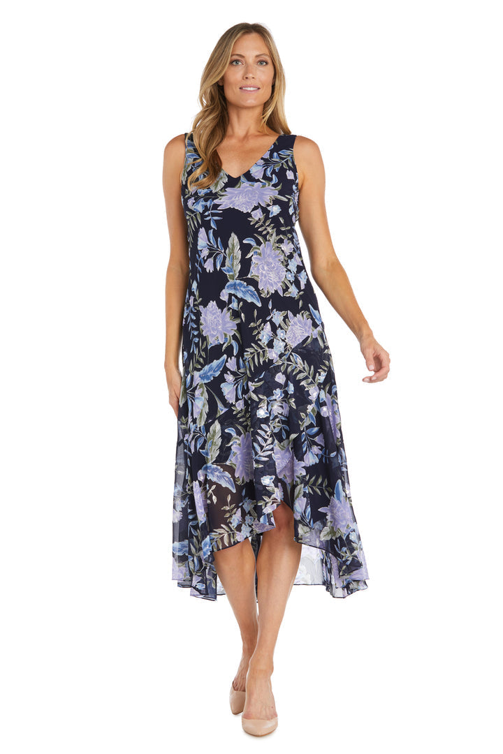 Mother of the Bride Dresses High Low Printed Mother of the Bride Jacket Dresses Navy/Silver