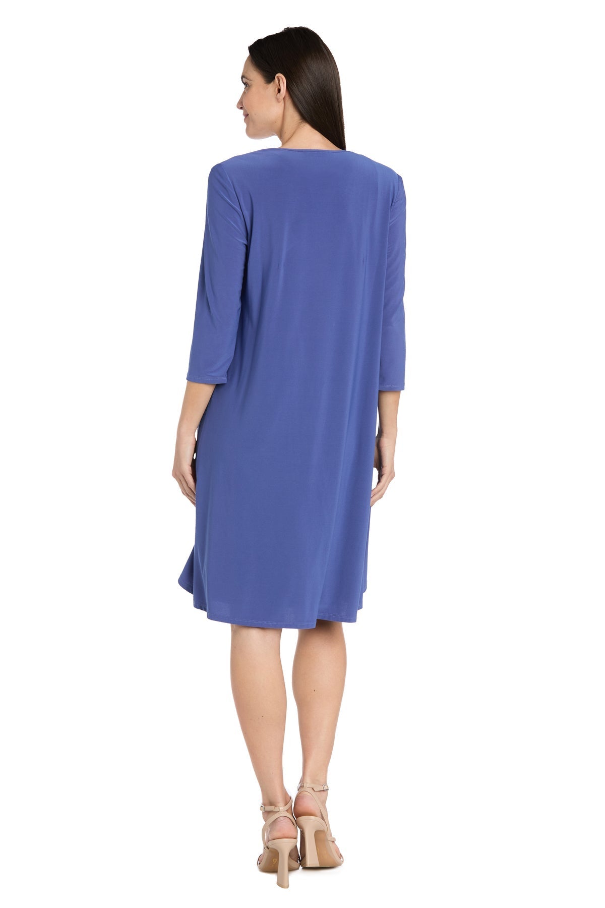 Mother of the Bride Dresses Printed Short Mother of the Bride Dress Blue