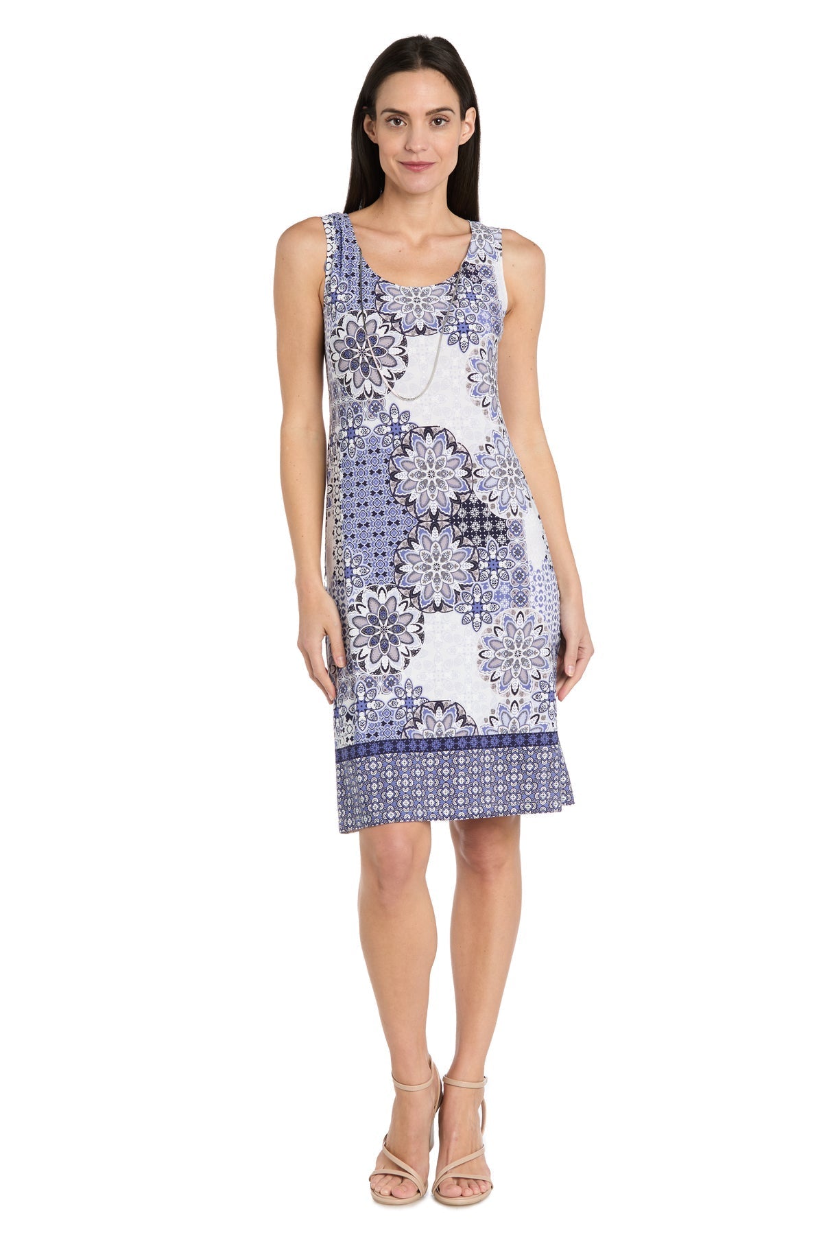 Mother of the Bride Dresses Two Piece Short Petite Printed Dress Blue