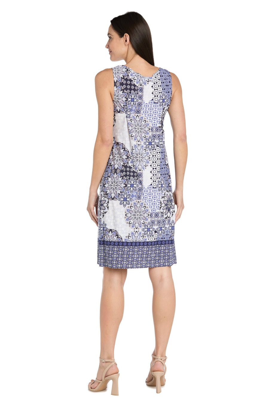 Mother of the Bride Dresses Two Piece Short Petite Printed Dress Blue