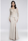 Formal Dresses Long Slit Evening Formal Dress  Champagne Nude