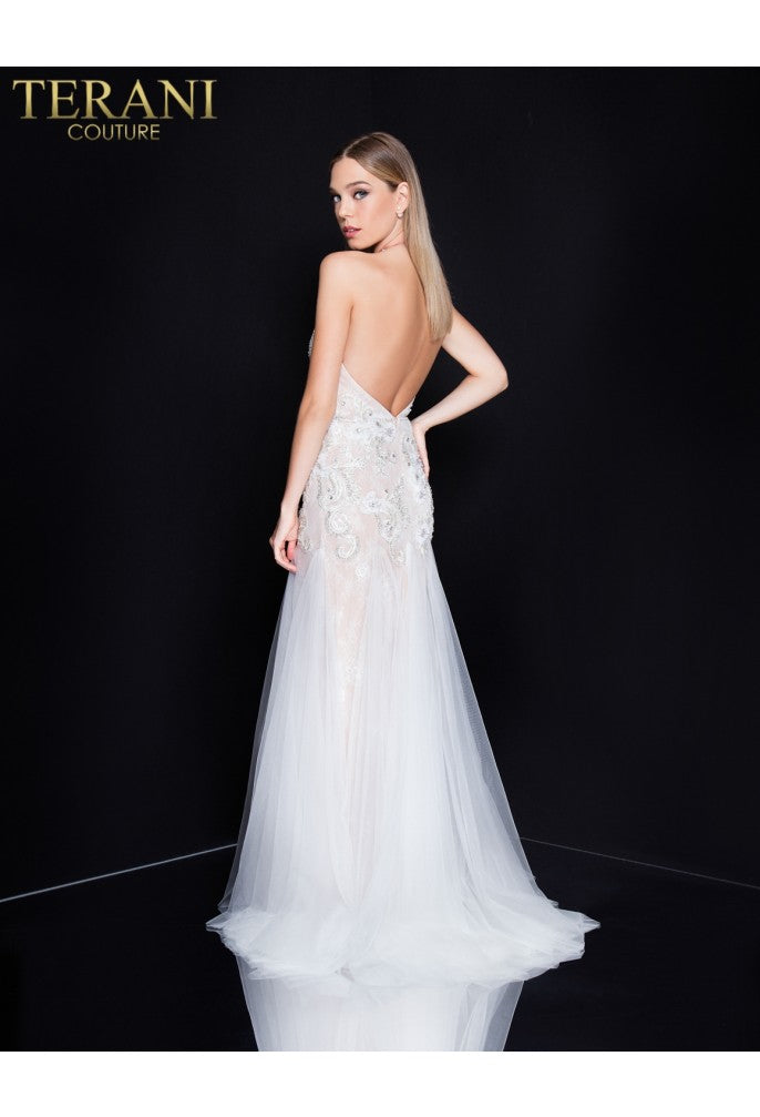 Prom Dresses Prom Long Beaded Formal Dress Ivory Nude