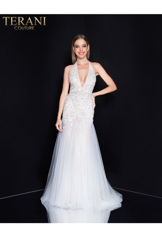 Prom Dresses Prom Long Beaded Formal Dress Ivory Nude