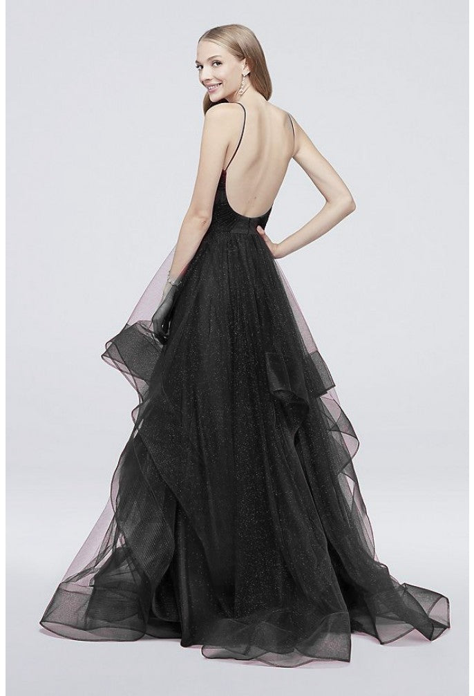 Prom Dresses Long Ball Gown Prom Glitter Formal Dress Black