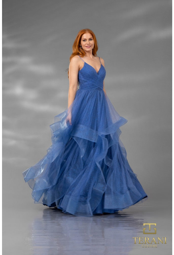 Prom Dresses Long Ball Gown Prom Glitter Formal Dress Blue