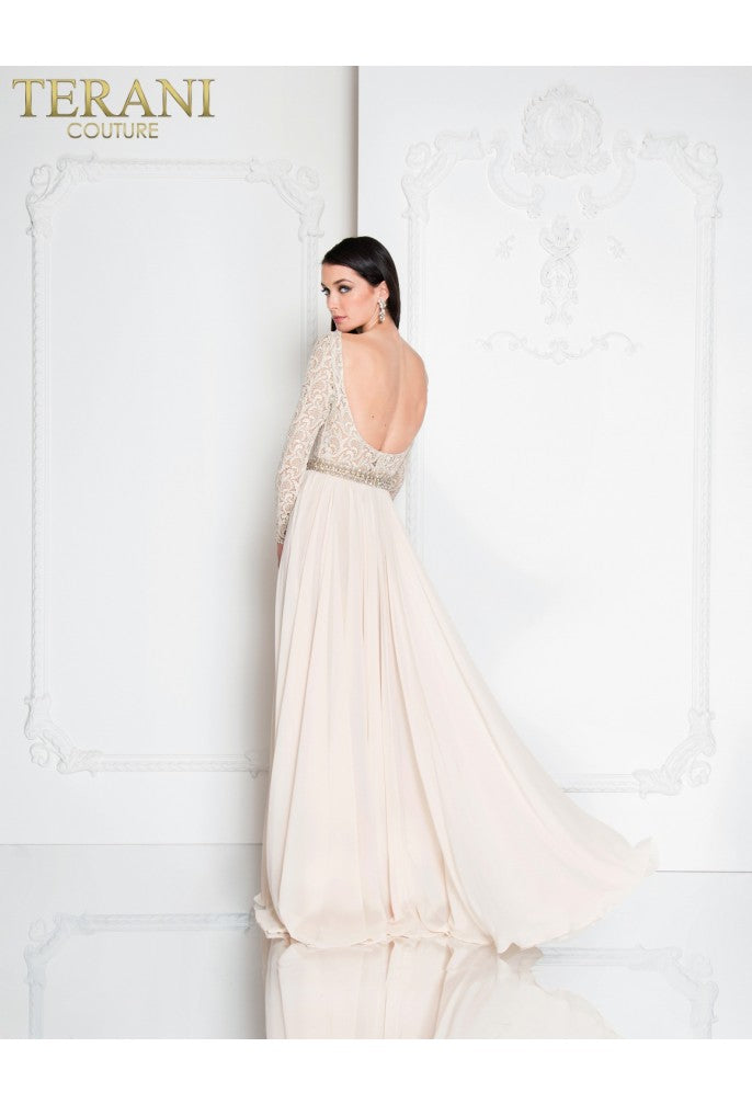 Formal Dresses Long Beaded a Line Lace Evening Formal Dress LT Champagne