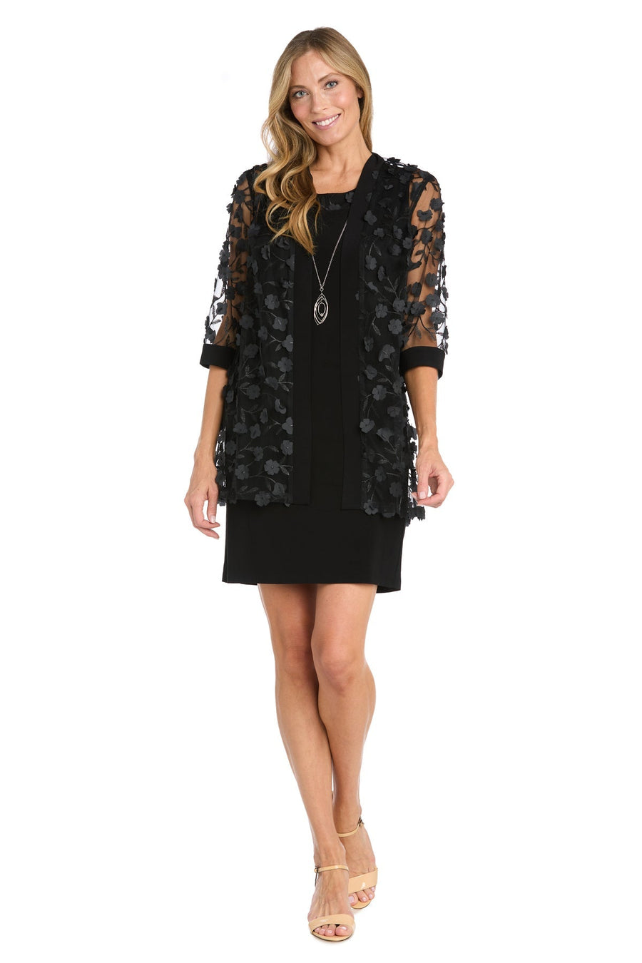 Cocktail Dresses Mother of the Bride Short Petite Jacket Dress Black