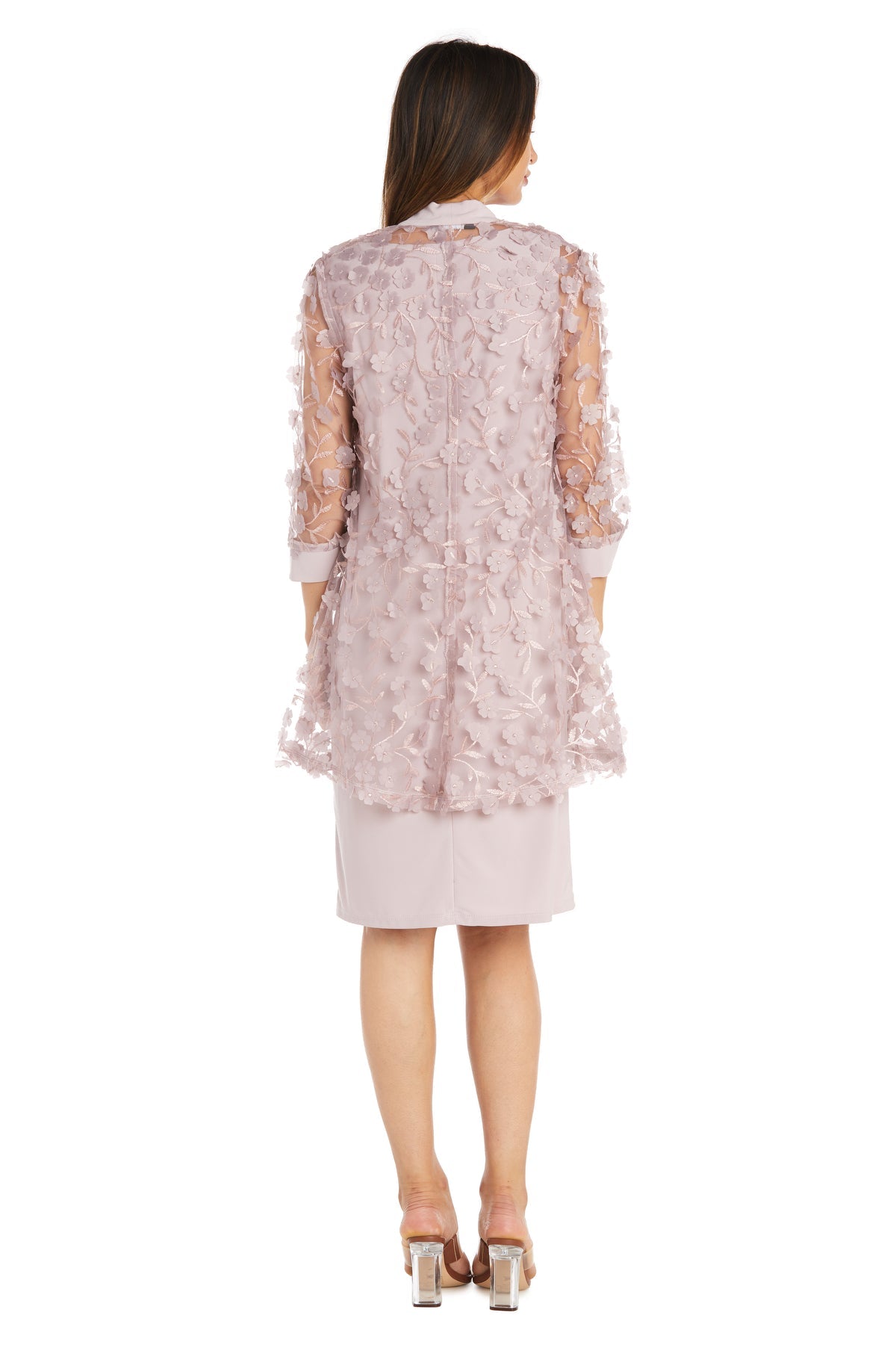 Cocktail Dresses Mother of the Bride Short Petite Jacket Dress Mauve