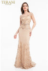 Prom Dresses Long Formal Sequin Metallic Prom Dress Rose Gold Nude
