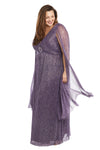 Plus Size Dresses Long Metallic Formal Plus Size Dress  Iris