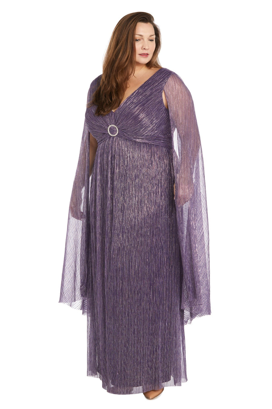 Plus Size Dresses Long Metallic Formal Plus Size Dress  Iris