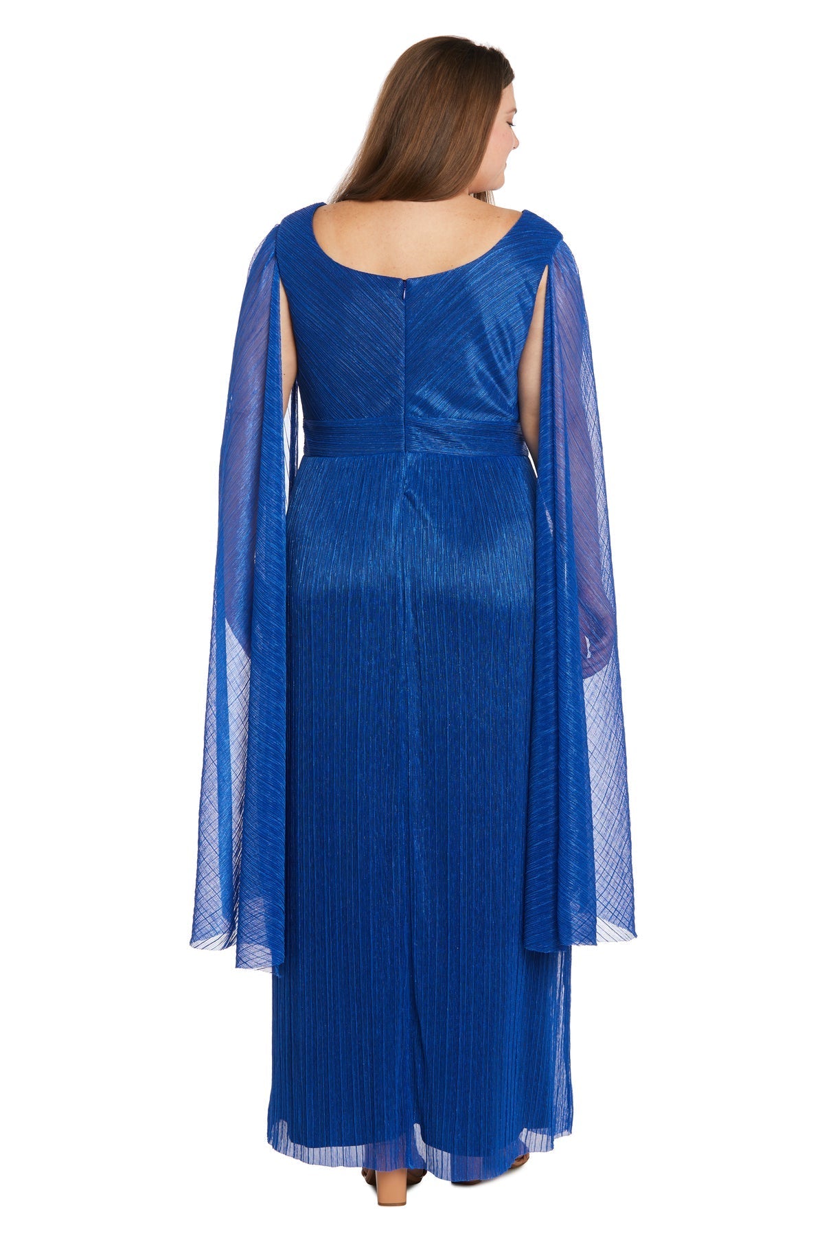 Plus Size Dresses Long Metallic Formal Plus Size Dress  Royal