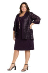 Plus Size Dresses Plus Size Short Mother of the Bride Jacket Dress Plum
